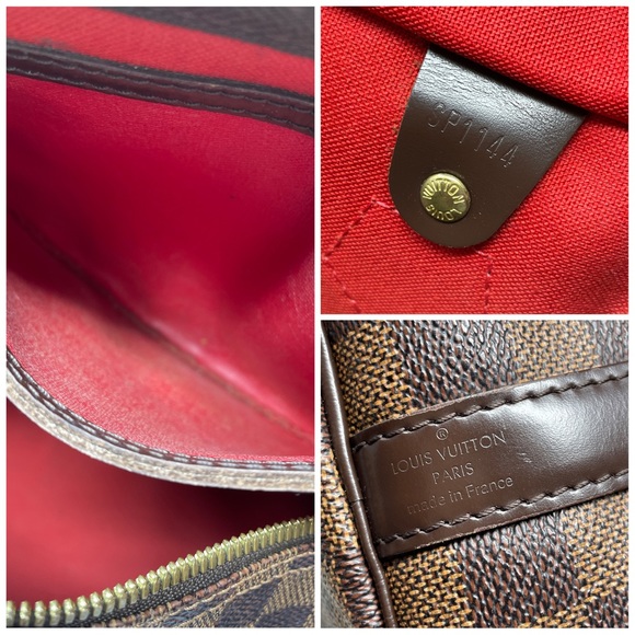 114 Pre Owned Authentic Louis Vuitton Damier Ebene Speedy 35 Bandouliere SP1144 - Picture 13 of 16